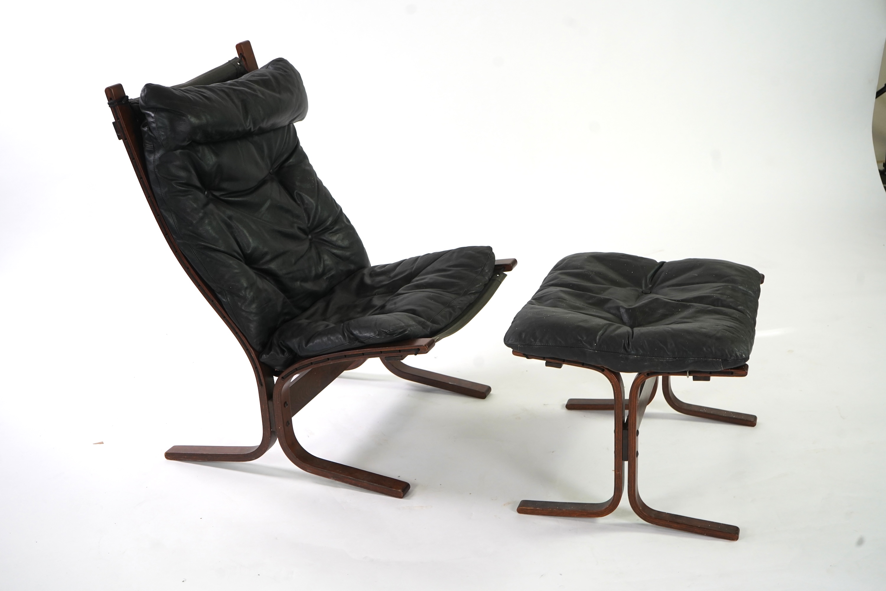 Ingmar Relling (Norwegian, 1920-2002) for Westnofa: A 'Siesta' lounge chair and ottoman